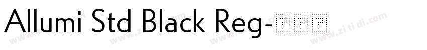 Allumi Std Black Reg字体转换